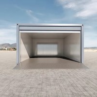 Edificio Modular Prefabricado Tipo Contenedor para Garaje, Taller, Oficina, Hotel, Casa Plegable de 40 Pies, Puerta Enrollable Moderna Tipo X, Impermeable