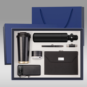 Set di scatole regalo per Notebook in pelle sintetica di lusso su misura per regalo Business Thermos tazza regalo Set regalo con penna <span class=keywords><strong>e</strong></span> bottiglia d'acqua - Product Image 4