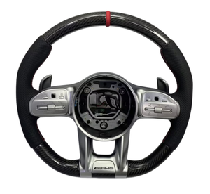Volant sport <span class=keywords><strong>AMG</strong></span> en cuir et fibre de carbone pour <span class=keywords><strong>Mercedes</strong></span> Benz <span class=keywords><strong>C</strong></span> E S G GLE GLS GLC CLS W213 W222 W205 C63, nouvelle édition améliorée - Product Image 6