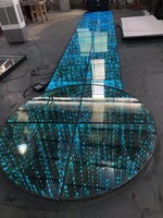 Plancher de danse portatif de la lumière rvb de mariage plancher de danse 3d led interactif pour des événements de partie