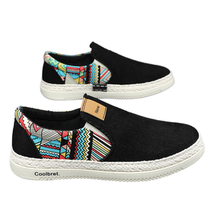 Chaussures décontractées en toile pour hommes OEM, doublure en maille souple, semelle extérieure en PVC, motif imprimé, chaussures de marche et de course tendance printemps-été - Product Image 1
