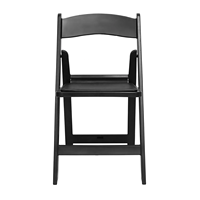 Chaises pliantes en bois brun avec coussin rembourré blanc, sièges pour invités adultes pour événements de mariage