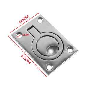 Stainless Steel <b>Floor</b> Latch 62x44mm Square Ring Marine Hardware for <b>Boat</b> Yacht Repair Replacement - Product Image 3