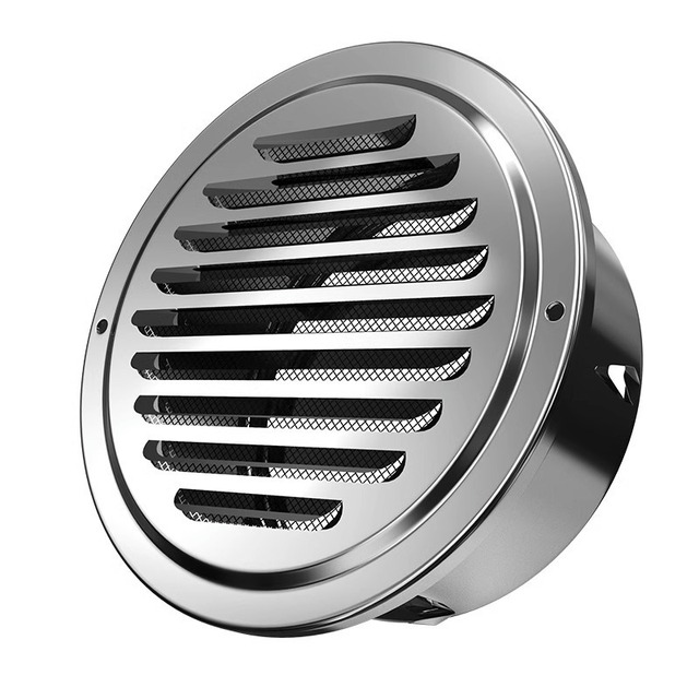 Stainless Steel Round Vent Cover with Screen Mesh, Boat Accessories