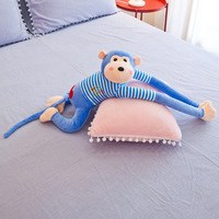 Rouge Bleu Long Bras Singe Singe En Peluche Jouets Dessin Animé Singe Animal En Peluche Jouet Oreiller Chimpanzé En Peluche Poupée Cadeau pour Enfants 70cm