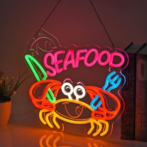 Seafood Letreros Neon LED dimmable USB powered ambient <b>light</b> store <b>window</b> decoration <b>light</b> street indicator <b>light</b> Customized 5V - Product Image 4