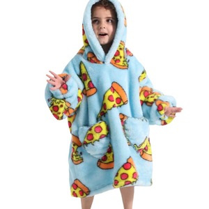Couverture Bébé à Capuche en Polaire Corail Rembourrée Épaisse et Respirante, Peut Être Portée comme Vêtement d'Intérieur, Vente en Gros - Product Image 4