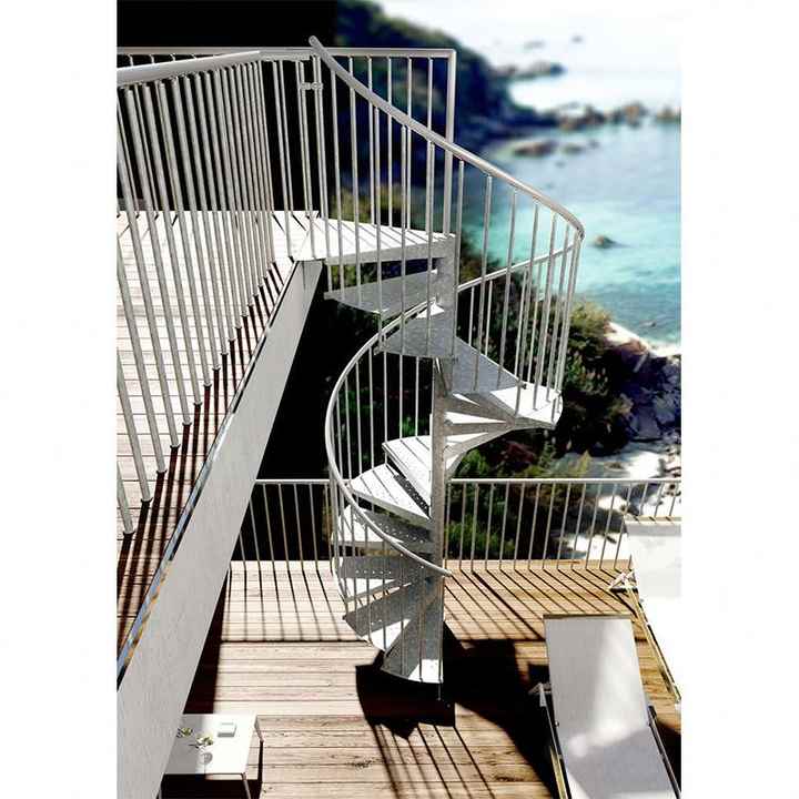 Modern Design Iron Steel Spiral Staircase Building Interior Narrow ...