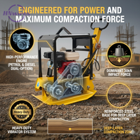 Compacteur à plaques réversible robuste 30KN, plaque épaisse de qualité industrielle pour le compactage haute efficacité du sol, de l'asphalte et du gravier