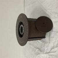 Brasero à gaz économique en verre et acier Corten noir pour chauffage extérieur et mobilier de jardin