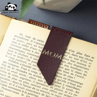 Marque-page en cuir artisanal - Accessoire de lecture personnalisé avec monogramme - Marque-pages de page