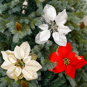 Flores Artificiales Navideñas al por Mayor, Adornos Decorativos para Navidad - Product Image 1