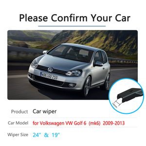 Spazzole Tergicristallo Anteriori per Volkswagen VW <span class=keywords><strong>Golf</strong></span> <span class=keywords><strong>6</strong></span> MK6 2009~2013, Accessori Auto 2010 2011 2012 - Product Image 2