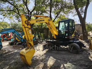 Gran oferta, excavadora sobre orugas HYUNDAI 60w-9 usada, bajas horas de trabajo para bomba de motor de construcción, 1 año de alta potencia de excavación - Product Image 2