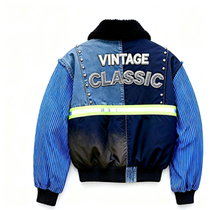 Vente en gros directe d'usine 2026 OEM Veste bomber d'hiver à col montant brodée personnalisée unisexe en laine imperméable - Product Image 1