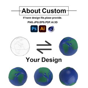 PU Foam World Map Stress <b>Ball</b> Earth Globe <b>Squeeze</b> Toy Promotional Customized Color for Adults & Kids - Product Image 3