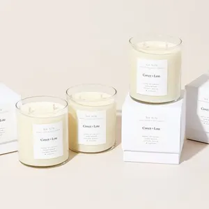 Candela/candele profumate alla cera di soia con aromaterapia per la casa con etichetta privata con confezione regalo