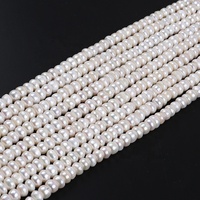 Perles d'eau douce blanches, en forme de boutons, culture chinoise, différentes tailles, pour la fabrication de bijoux, 50 pièces