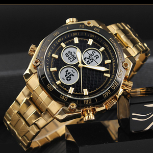 Montre sport de luxe personnalisée à grand cadran en acier inoxydable analogique-numérique pour homme, bonne étanchéité, Relojes Hombre Digitales - Product Image 5