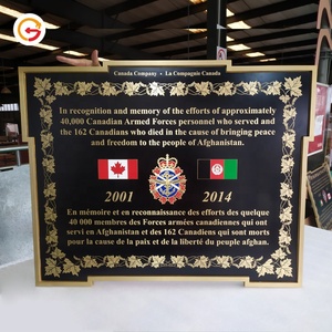 Jawarwarsign fabricant, Plaque métallique en or personnalisée, en laiton streamer, appareil commémoratif - Product Image 1