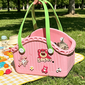Bolso de Playa EVA para Mujer, Impermeable, Colorido, de Goma, con Orificios Perforados, para Verano, Piscina, Compras - Product Image 2