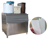 Machine à glace en flocons industrielle ICEMA, capacité 1000 kg, économe en énergie avec compresseur, pompe à eau PLC pour la pêche, haute productivité