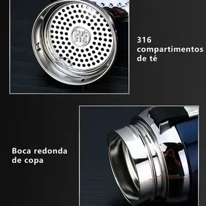 Termo Botella de Agua Fria/Caliente 1000ml Acero inossidabile 316 colore Vacio - Product Image 3
