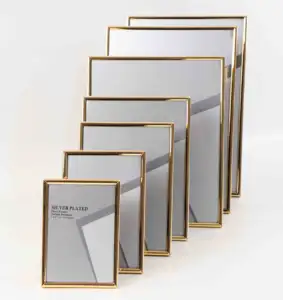 High quality metal photo frame, Iron plated silver picture frame, Home decoration photo frame