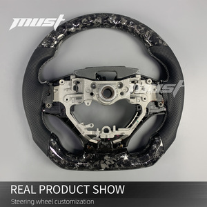 Volant en fibre de carbone forgé avec paillettes argentées personnalisées pour <span class=keywords><strong>Lexus</strong></span> ES GS <span class=keywords><strong>RX</strong></span> 2013-2016 250 300h 350 <span class=keywords><strong>450h</strong></span> F-sport, amélioration de l'intérieur - Product Image 5