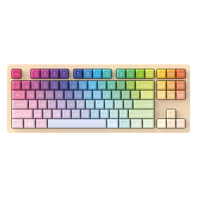 Hot Sale K8 C1 61 Keys Programmable Anti-Ghosting Mechanical Keyboard USB Type-C Full Size Green Switch RGB Backlit PBT Gaming