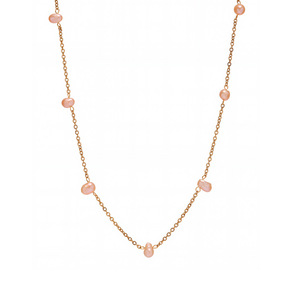 Collier ras du cou mystérieux en perles d'eau douce roses de haute qualité, en acier inoxydable doré, accessoire d'été élégant pour chrétiens - Product Image 2