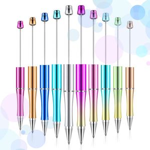 Reginfield Diy Electroplating Beading Creative Spot Gradient Cute Puzzle Beaded <b>Multicolor</b> Ballpoint <b>Pen</b> - Product Image 1