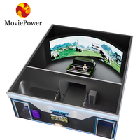 Parque temático de atracciones Pantalla curva Cine de Vuelo interior Juegos virtuales 3D Ojo desnudo 9D Equipo de cine
