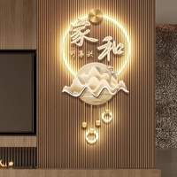 Lampu Akrilik LED Dekorasi Seni Lukisan Hewan Still Life Cetak UV Kristal Porselen Dekorasi Dinding