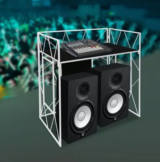 Portable Aluminum Alloy Foldable DJ Booth Truss for Club Bar Concert Events Mobile Stage Display Stand