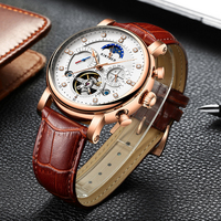 Großhandel Herren Mechanische Uhr Multifunktions-Chronograph Zifferblatt mit 3 Hilfszifferblättern Luxuriöses Sport-Visualdesign Tägliche Geschäftsuhr