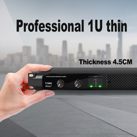 OEM 핫 세일 T1000 프로페셔널 2채널 1U 슬림 메탈 파워 앰프 1000W*2 DJ 카라오케용