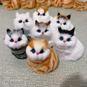 Juguete de peluche de gato de simulación de ladridos con sonido, juguete para niños, muñeco de animales, adornos de gatito, adornos de decoración del hogar - Product Image 3