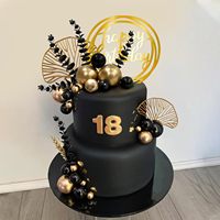 Goldene Schaumstoffbälle für Festliche Kuchendekoration Geburtstag Weihnachten Ostern & Vatertag Geformte Zahlen Kuchendeko-Zubehör