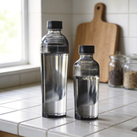 Bouteille d'eau Longstar 500 ml en PC sans BPA, anti-fuite, avec infuseur à thé, pour boire directement, réutilisable, résistante à l'ébullition, idéale pour les voyages et la salle de sport
