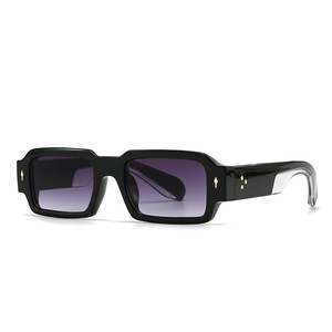 Gafas de sol cuadradas Unisex transfronterizas tiro callejero Europeo Americano INS Net modelo rojo uñas de arroz modelos de explosión UV400 - Product Image 3
