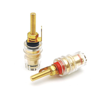 Connecteur banane Hifi à vis 4 mm plaqué or Prise haut-parleur Borne d'amplificateur Borne de liaison