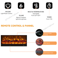 Meuble TV électrique avec foyer LED de 79 pouces, console multimédia moderne de luxe avec insert de foyer LED à 12 couleurs