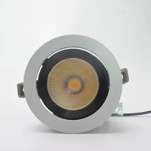 Luces de aluminio 90 CRI Down Focus 15W 15 grados Ángulo de haz regulable LED COB Downlight