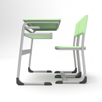 Meubles scolaires, bureau et chaise d'étude double pour élèves, en bois, robuste, pour une utilisation en classe