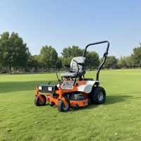 Tondeuse autoportée professionnelle à rayon de braquage zéro avec éjection latérale, moteur essence 4 temps, pour entreprises de terrassement