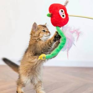 Baby Three - Fluffy Blind Box cat Teaser Wand, Jouet tendance pour animaux de compagnie, mignon et adorable, pour la relaxation et les cadeaux, Boîte mystère à collectionner - Product Image 3