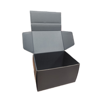 Boîte à chaussures de luxe personnalisée haut de gamme en carton noir, emballage en papier kraft, boîte d'expédition avec gaufrage