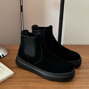 2024 nouvelles bottes de neige en daim hommes mode personnalisé Chelsea bottines hiver chaud décontracté chaussures pour hommes - Product Image 3