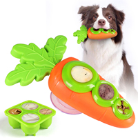 Juguetes Duraderos Personalizados para Mascotas 2 en 1: Juguete Masticable de Nylon con Forma de Zanahoria y Bandeja Congelable para Alimentación Lenta, Limpieza Dental y Alivio de la Ansiedad para Perros